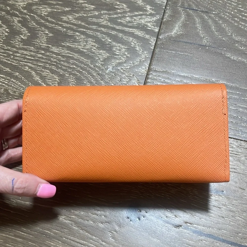 Tory Burch Sunglasses Case Orange Gold New Summer - Picture 4 of 5